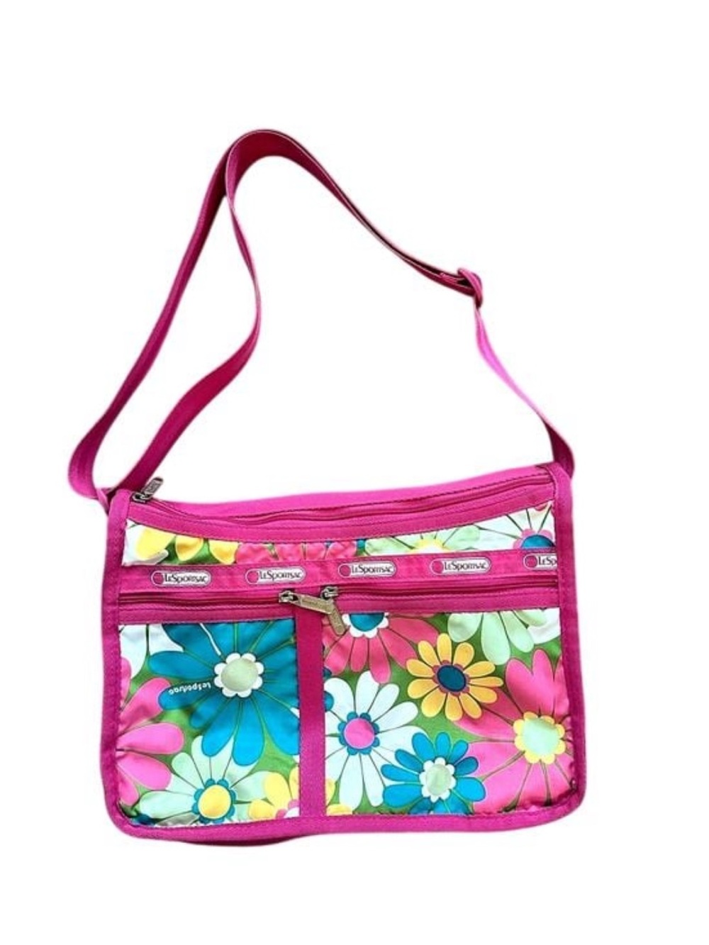 LESPORTAC Floral Shoulder or Crossbody Bag in Pink & Multicolor Floral